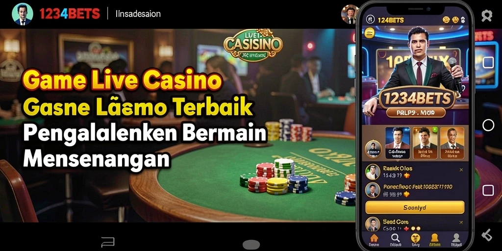 Tampilan gameplay Live Casino yang mendebarkan di 1234BETS.