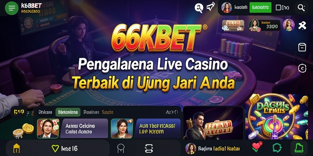 Tampilan antarmuka permainan Live Casino yang menarik dan interaktif.