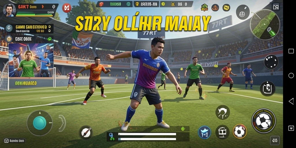 Tampilan gameplay seru dari 77RT dengan berbagai mode olahraga.