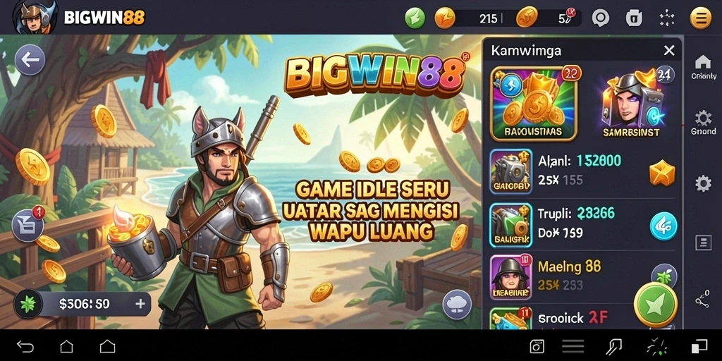 Tampilan menarik dari gameplay BIGWIN88 yang memperlihatkan keuntungan aktif.