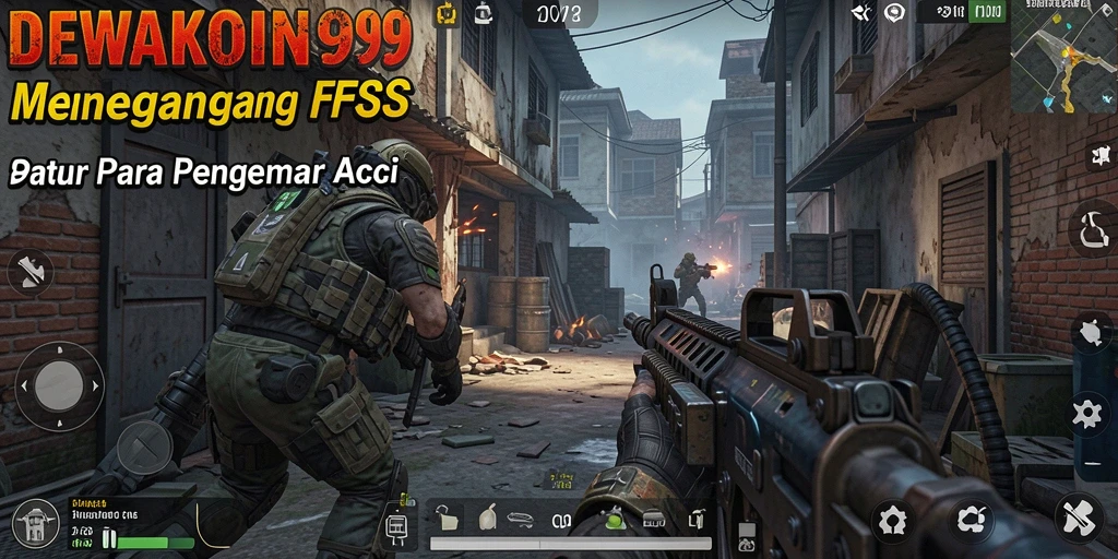 Screenshot gameplay DEWAKOIN99 menampilkan aksi tembak-menembak yang seru.