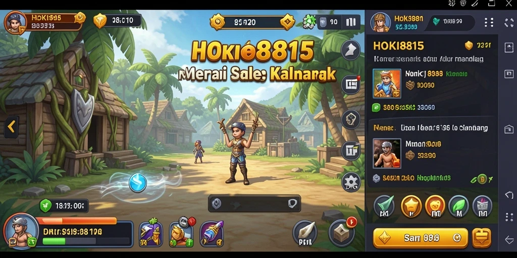 Screenshot game HOKI8815 yang menunjukkan karakter dalam aksi Idle.