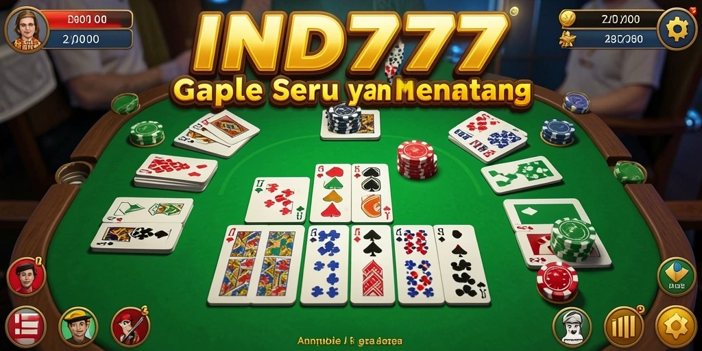 Tampilan gameplay IND777 yang seru saat bermain Gaple.