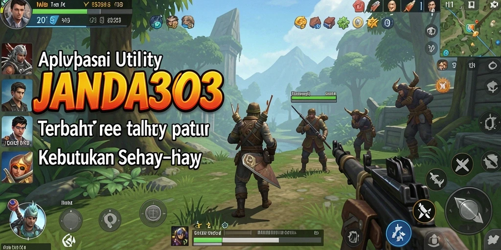 Tampilan utama <strong>JANDA303</strong> yang menampilkan fitur-fitur Utility.