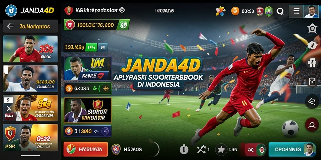 Screenshot dari gameplay JANDA4D menampilkan taruhan olahraga yang menarik.