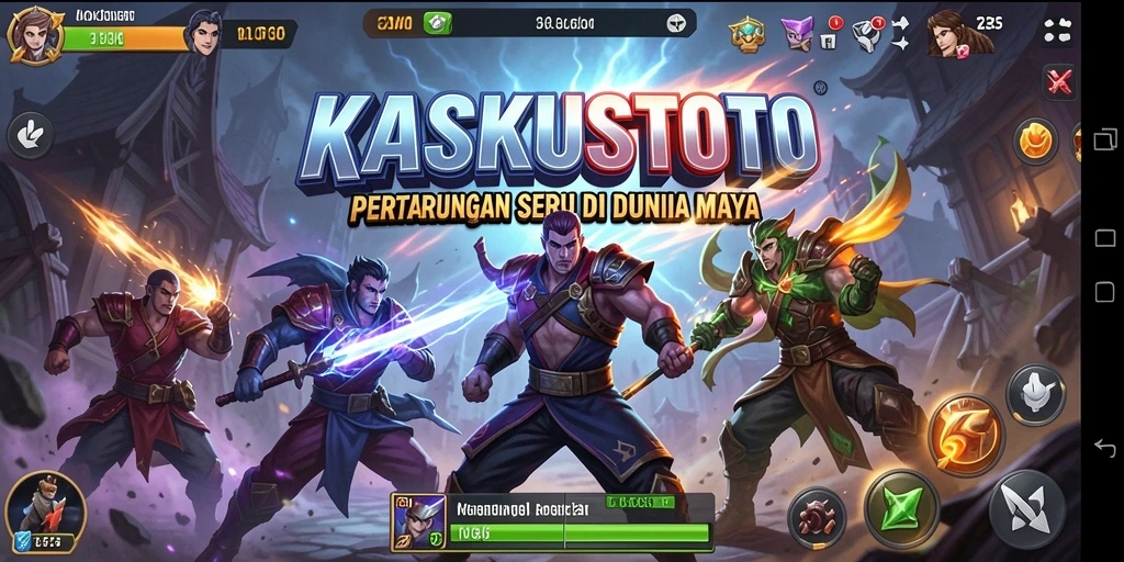 Screenshot gameplay KASKUSTOTO yang menunjukkan pertarungan intens.