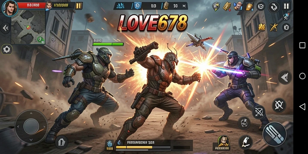 Tangkapan layar dari gameplay LOVE678 yang penuh aksi.