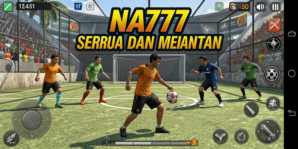 Screenshot gameplay NA777 yang menampilkan aksi olahraga intens.