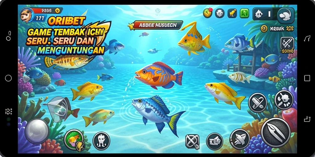Screenshot gameplay Tembak Ikan ORIBET yang seru.