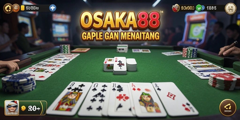 Tampilan gameplay seru dari OSAKA88 dengan teman-teman di Gaple.