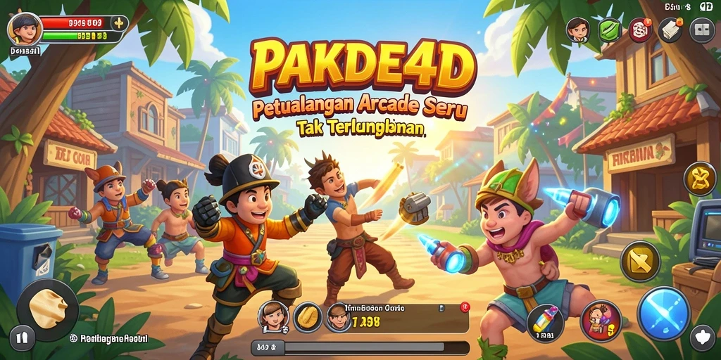 Tangkapan layar gameplay PAKDE4D menampilkan aksi seru dalam game Arcade.