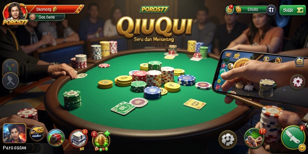 Tampilan gameplay QiuQiu yang menarik di POROS77.