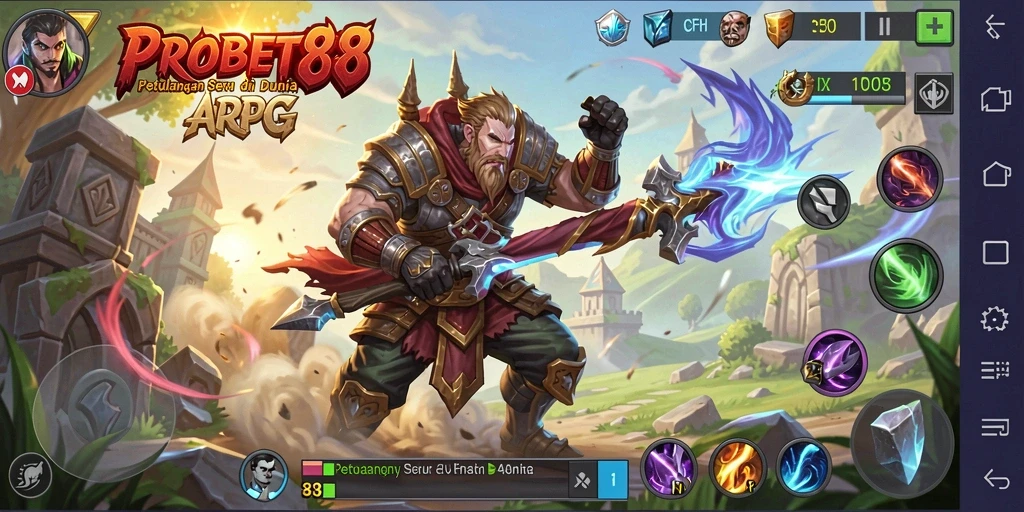 Tampilan menakjubkan dari gameplay ARPG PROBET88 yang seru.