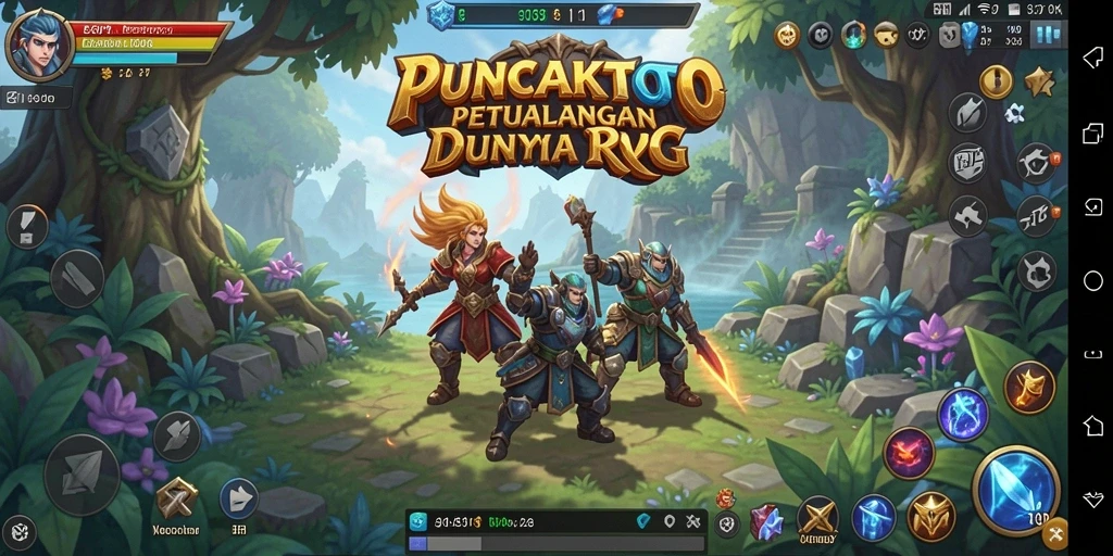 Screenshot gameplay PUNCAKTOTO dengan aksi petualangan RPG yang menarik.