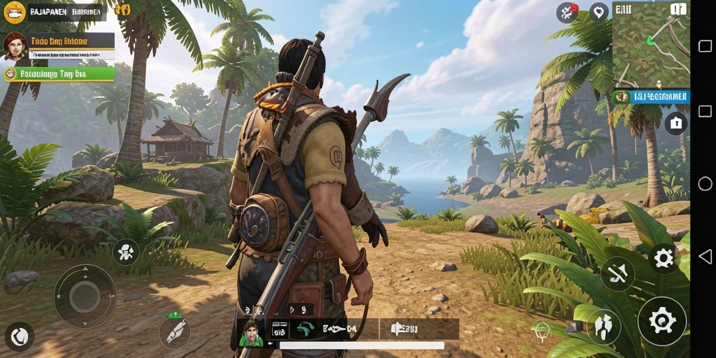 Tampilan gameplay menakjubkan dari RAJAPANEN di dunia terbuka.