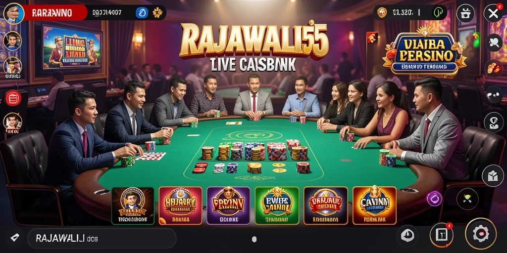 Tampilan gameplay Live Casino di RAJAWALI55 yang mengesankan.