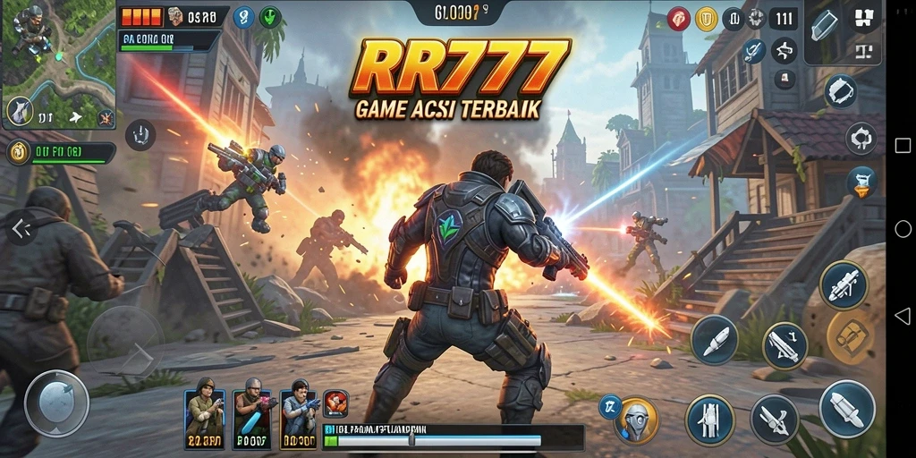 Screenshot menampilkan aksi seru dalam game RR777.