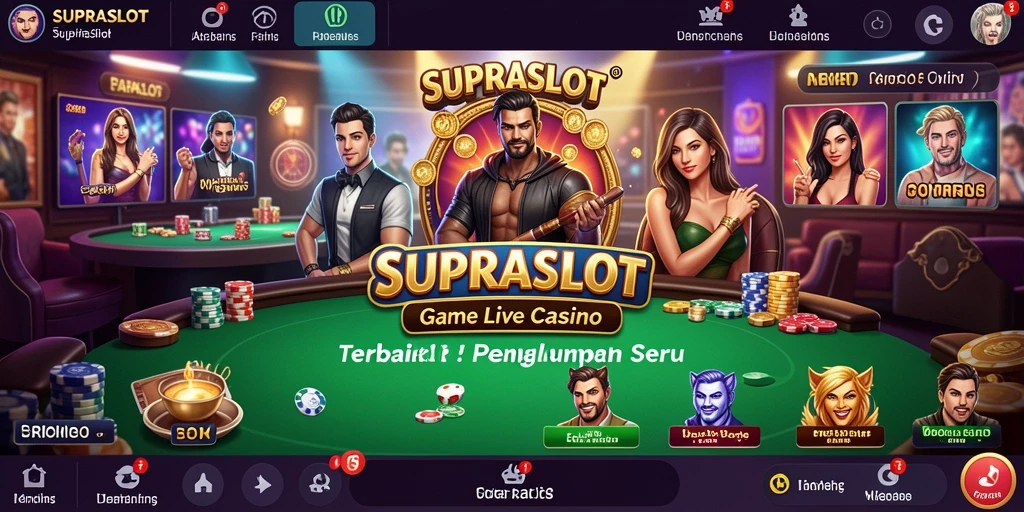 Tampilan gameplay mengasyikkan di aplikasi Live Casino SUPRASLOT.