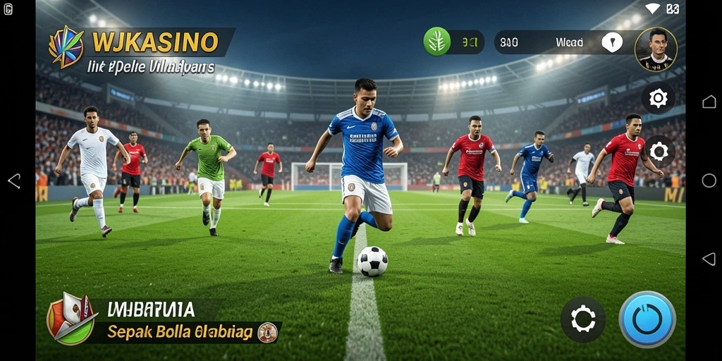 Tampilan grafik menakjubkan dari WJKASINO dalam gameplay sepak bola.